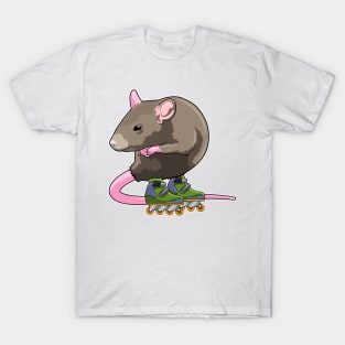 Mouse as Inline skater with Inline skates T-Shirt